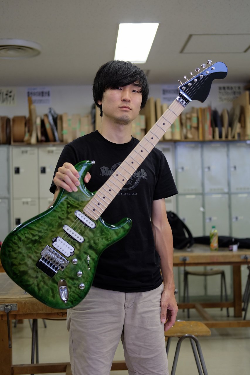 ギター用ドロップトップ キルテッドメイプル キルトメイプル