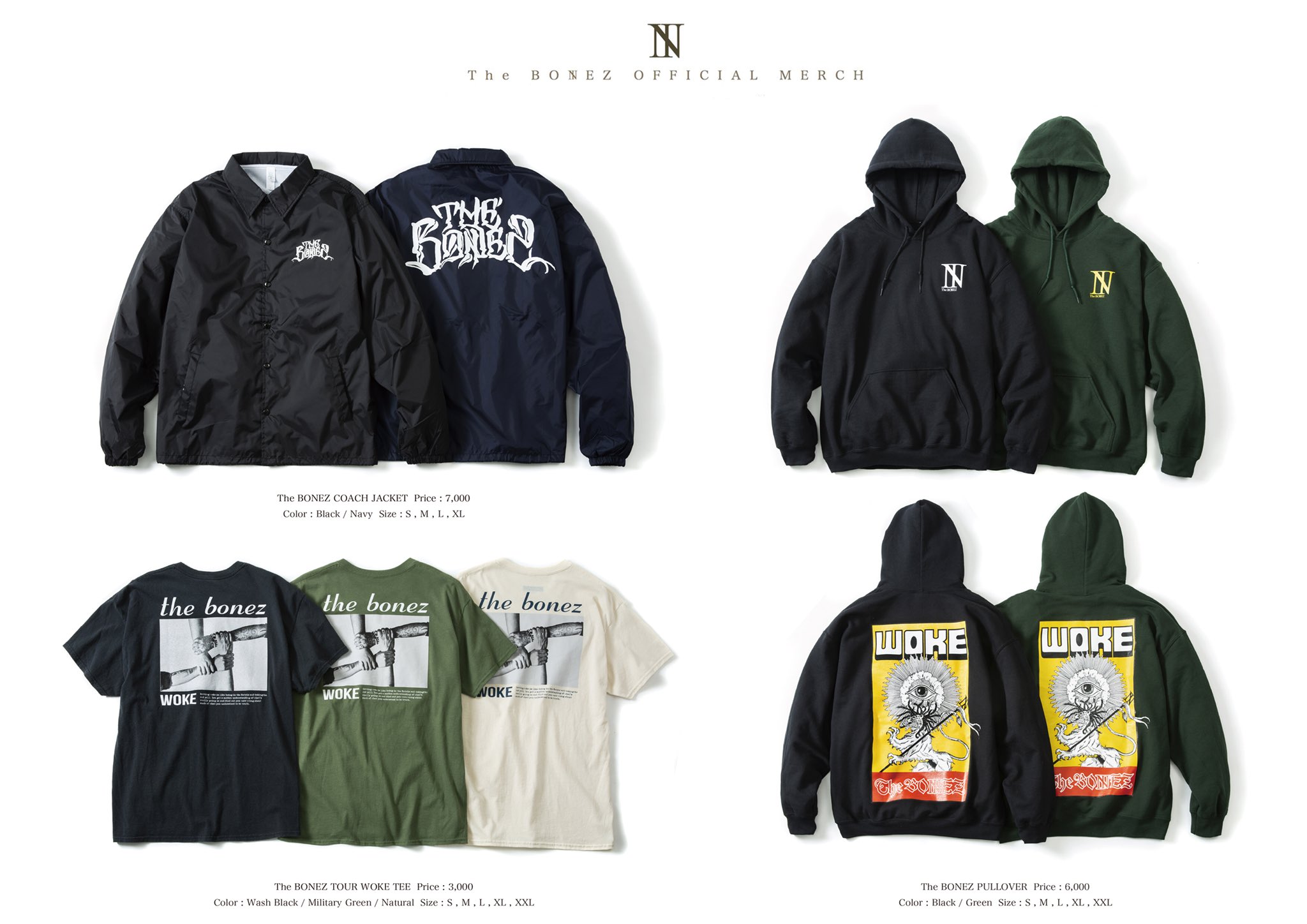 ミュージシャン The BONEZ JSF COACH JACKET M The BONEZ HOODIE COACH
