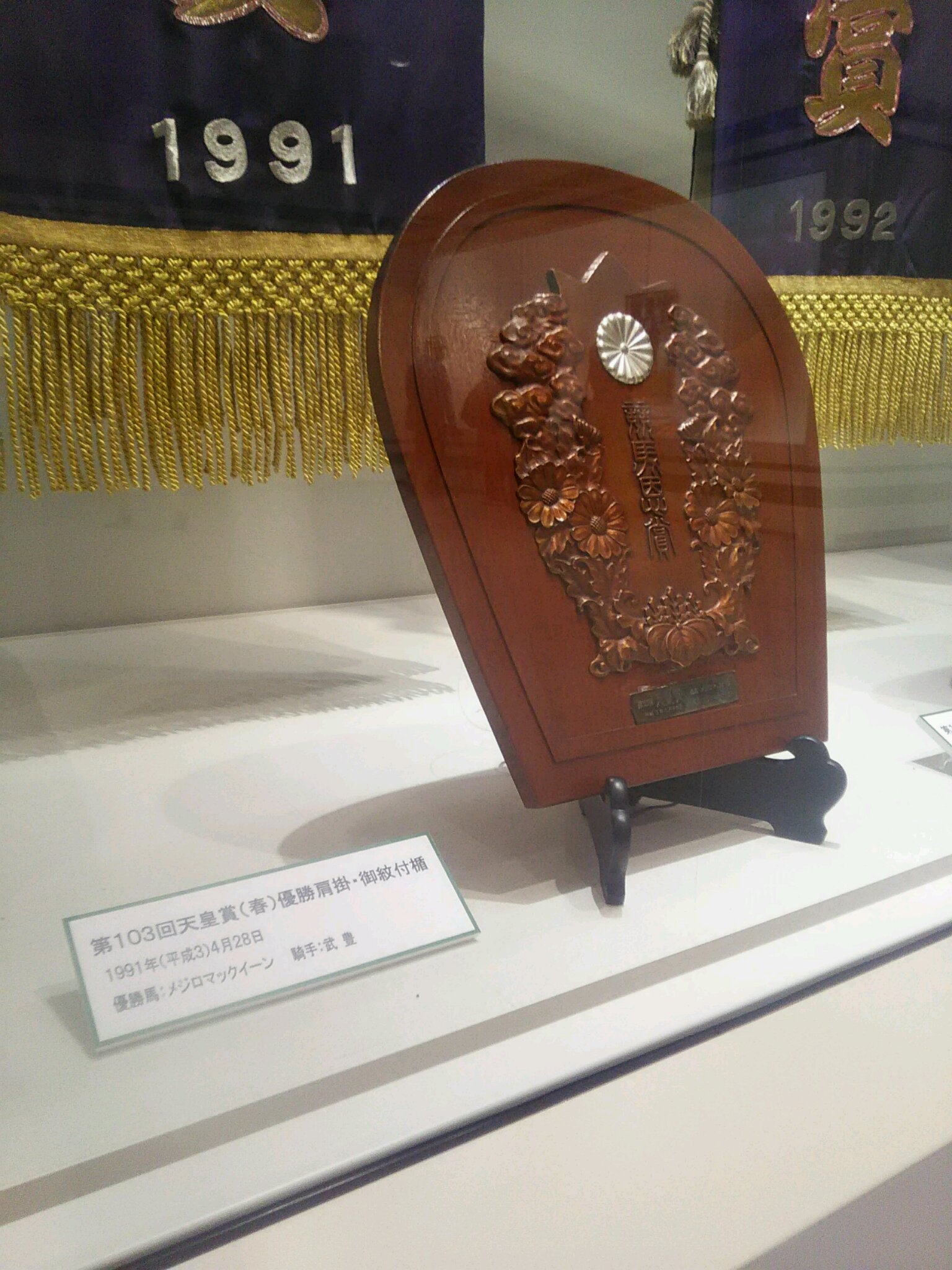 メジロマックイーン武豊天皇賞蹄鉄記念盾