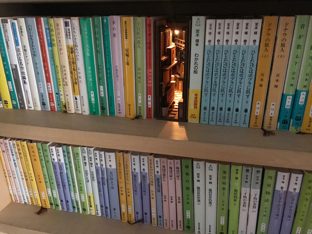 路地裏bookshelf 文庫本サイズ を作りました。 両面を開くことは