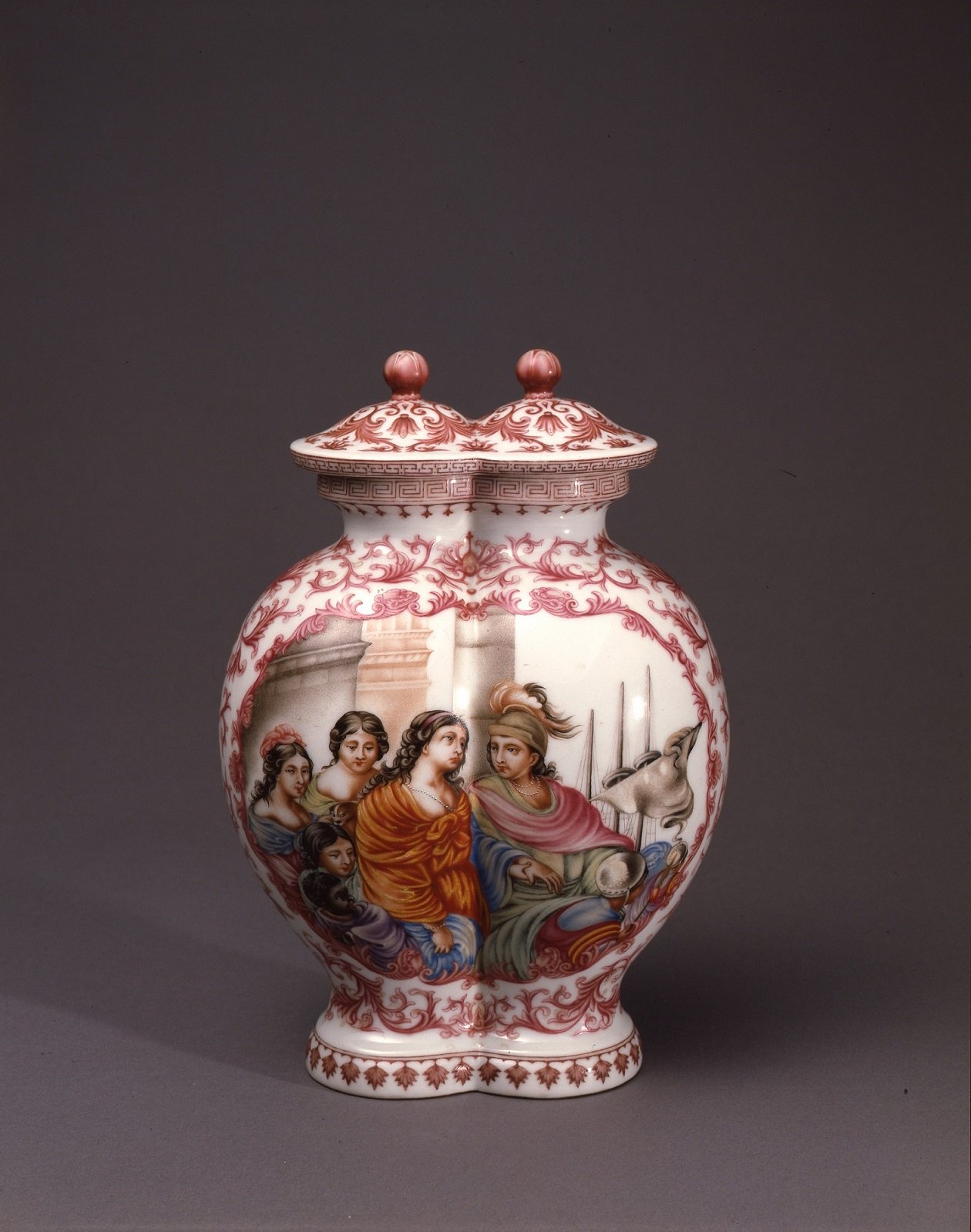 中国古美術・珍品旧蔵・七宝彩磁器の碗セット・茶碗・純手描き・箱付