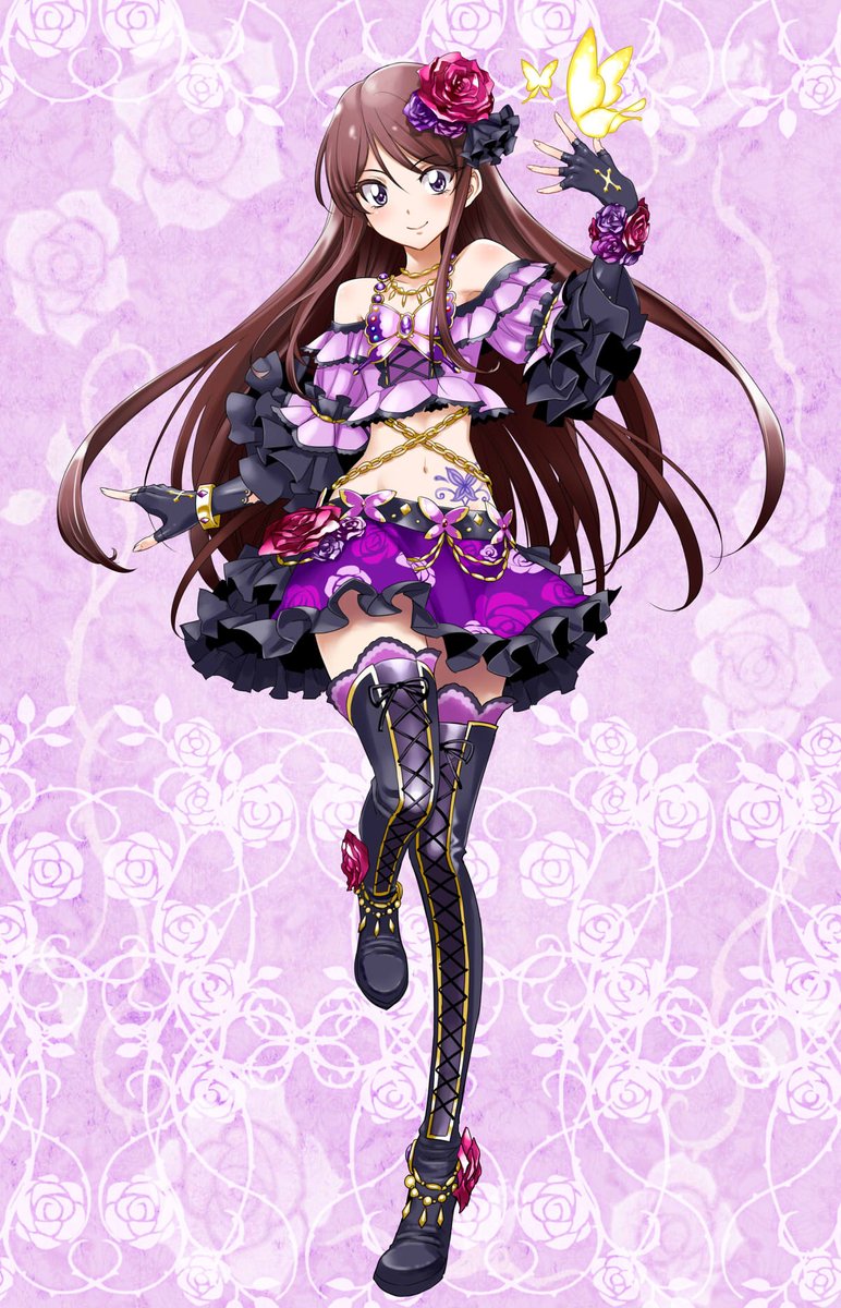 アイカツ カード 初代プレミアム ローズボンボンコーデ 紫吹蘭