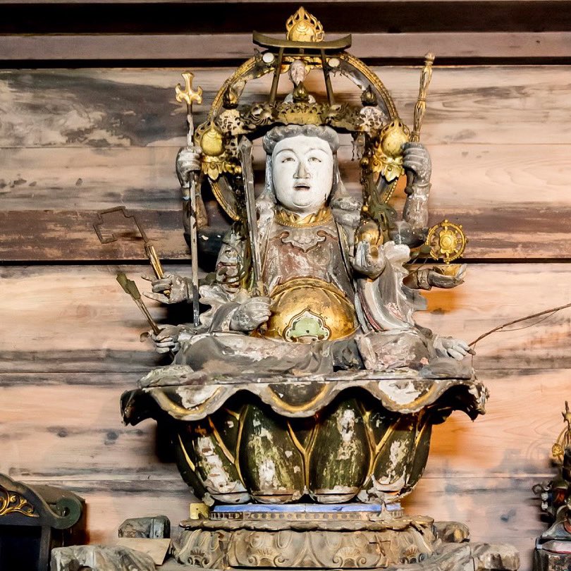 レア 厳島大弁財天御本尊大願寺 仏像 厨子 極レア 厳島大弁財天御本尊