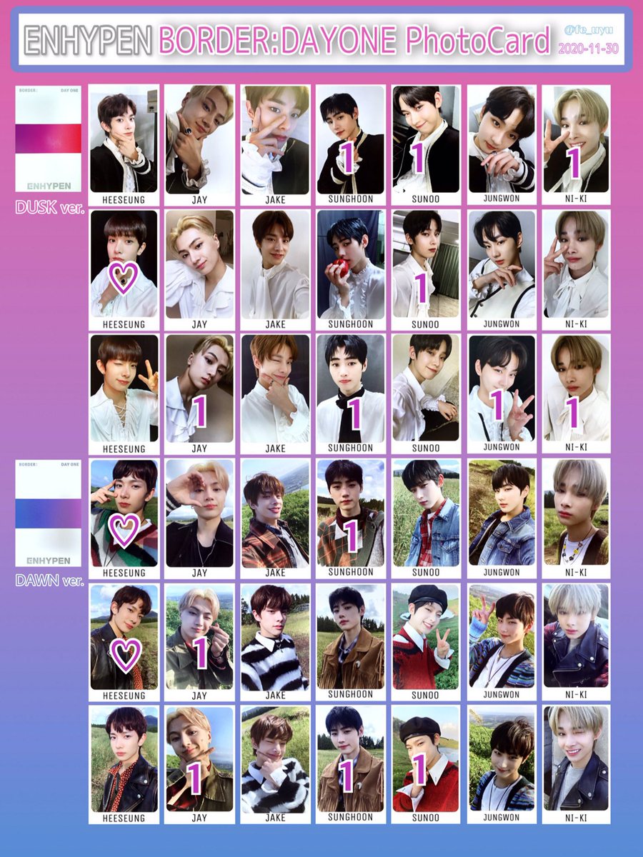 ENHYPEN day one ジョンウォン ラキドロ トレカ