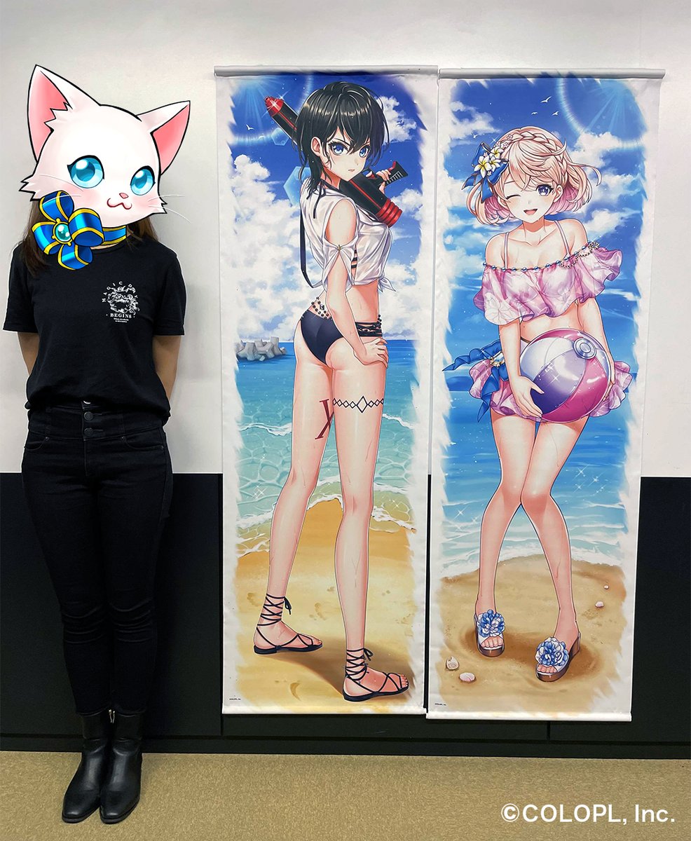 白猫プロジェクト 夏色サマーくじ」 本日は等身大タペストリーを紹介