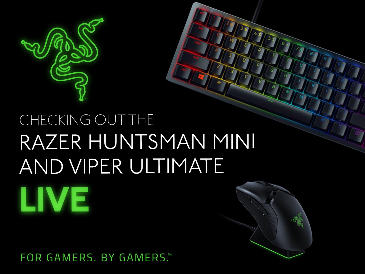 In today's stream @Razer will be taking over the broadcast and we