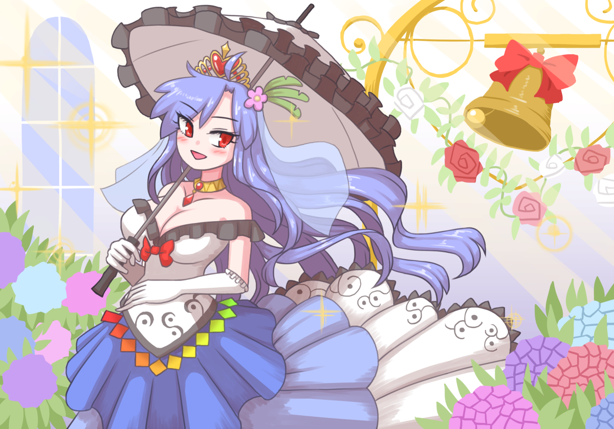 東方プロジェクト 比那名居天子 手書き色紙 東方プロジェクト 比那名居