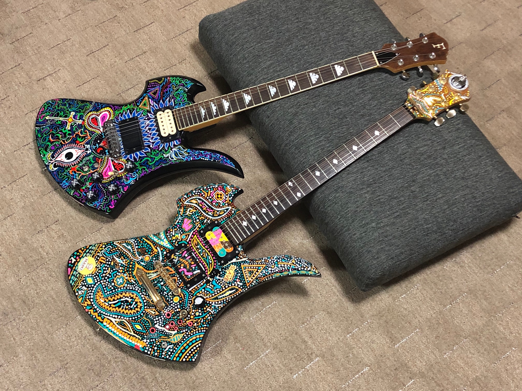 HIDEモデル FERNANDES MG-100X アメーバペイズリーペイント