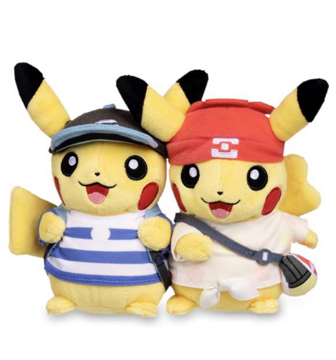 ポケモン 25周年 アメリカ ピカチュウ ペアぬいぐるみ トレーナー 海外