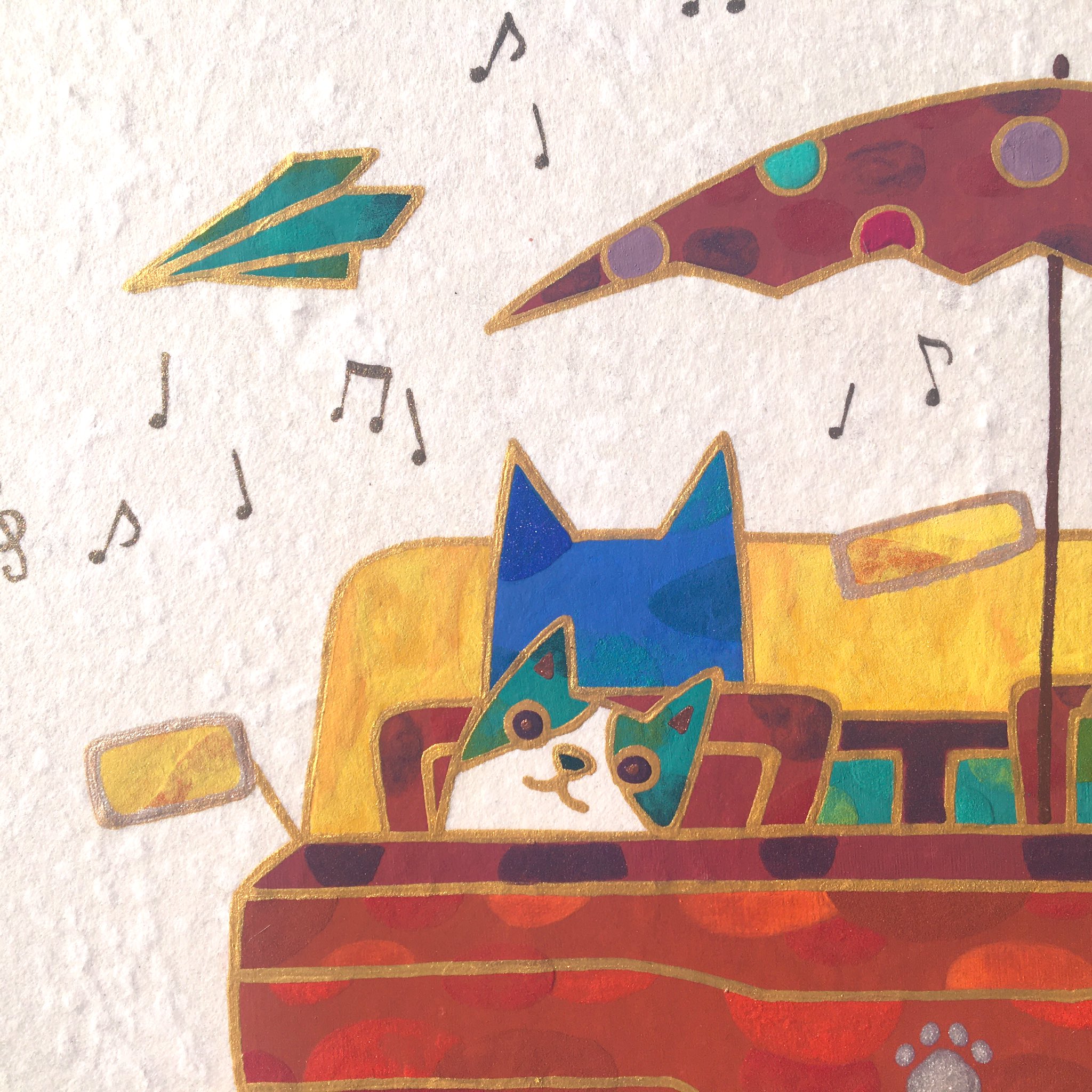 日本画 みやじまゆういち ネコノヒタイ 参