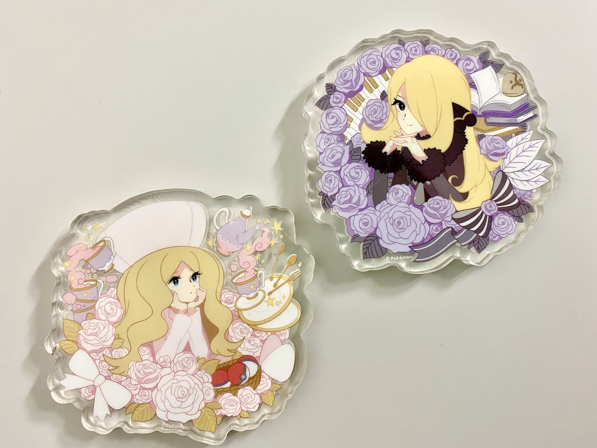 ポケモンセンター シロナ カトレア 缶バッジセット Sazanami Town