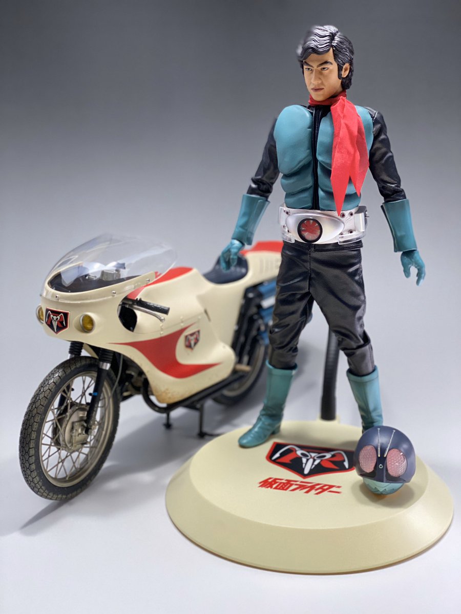 B-CLUB 仮面ライダー 塗装済み完成品 本郷猛&サイクロン号ver.2