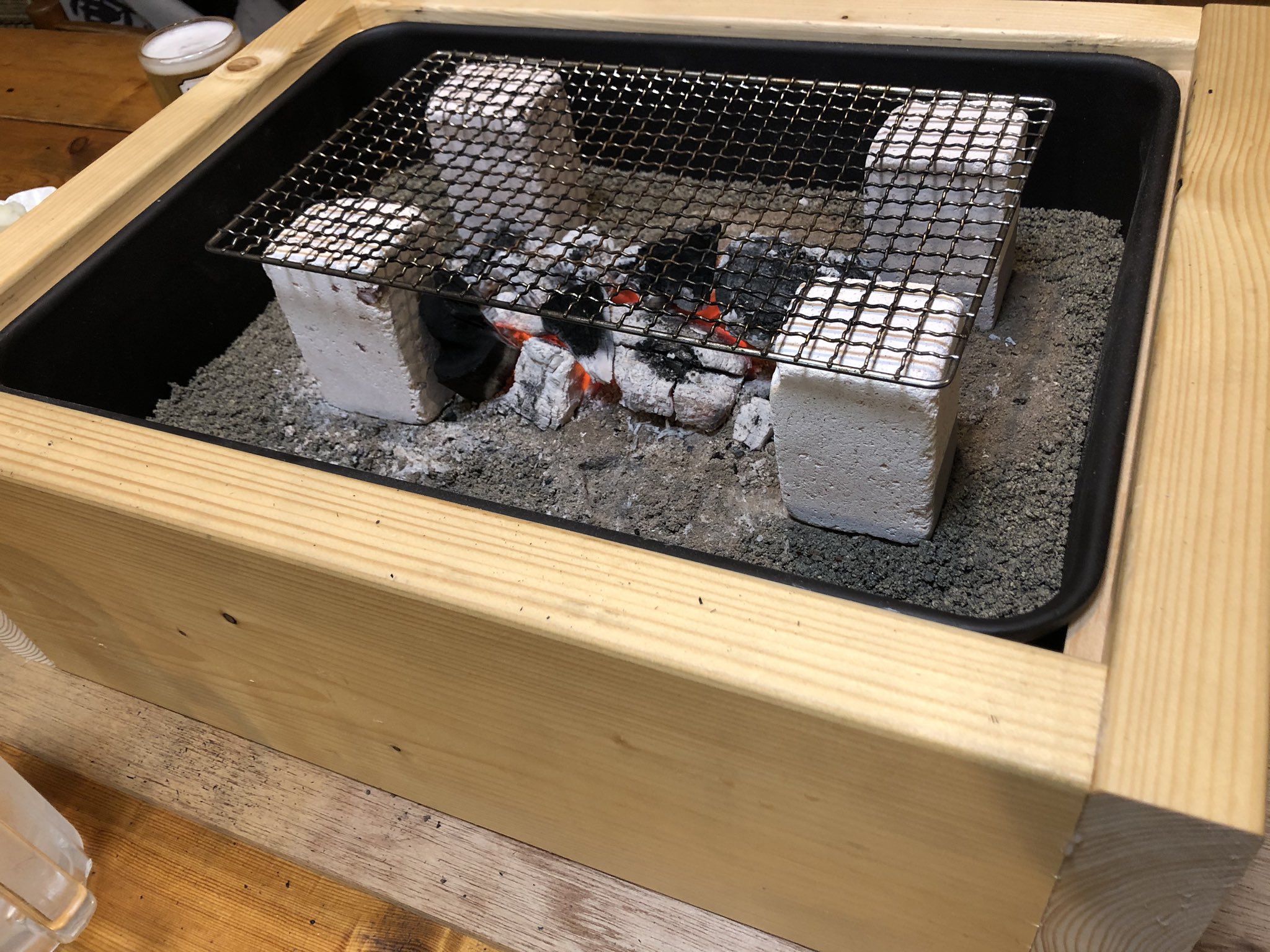 囲炉裏 火鉢 テーブル 箱火鉢 宮大工作