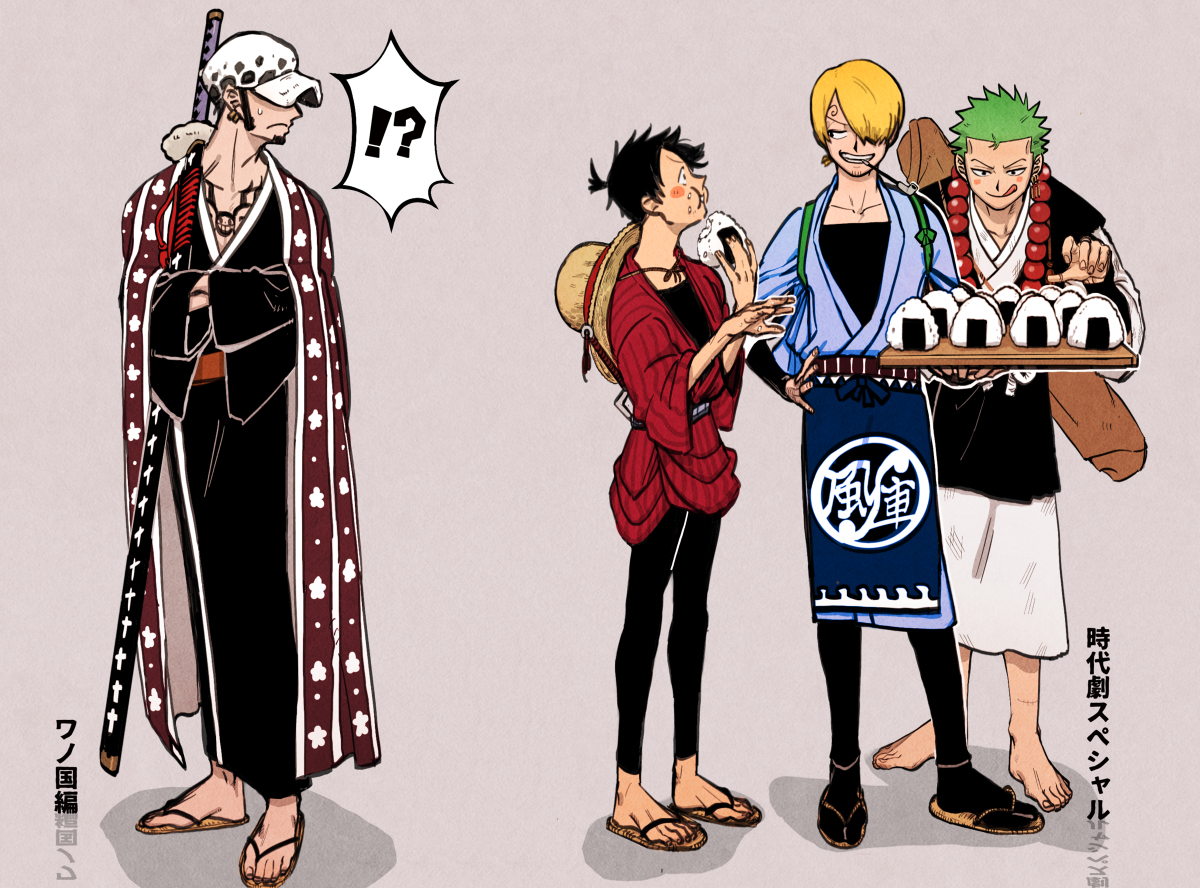 ルフィ・ゾロ・サンジ・ローの描き下ろしイラストがグッズで登場