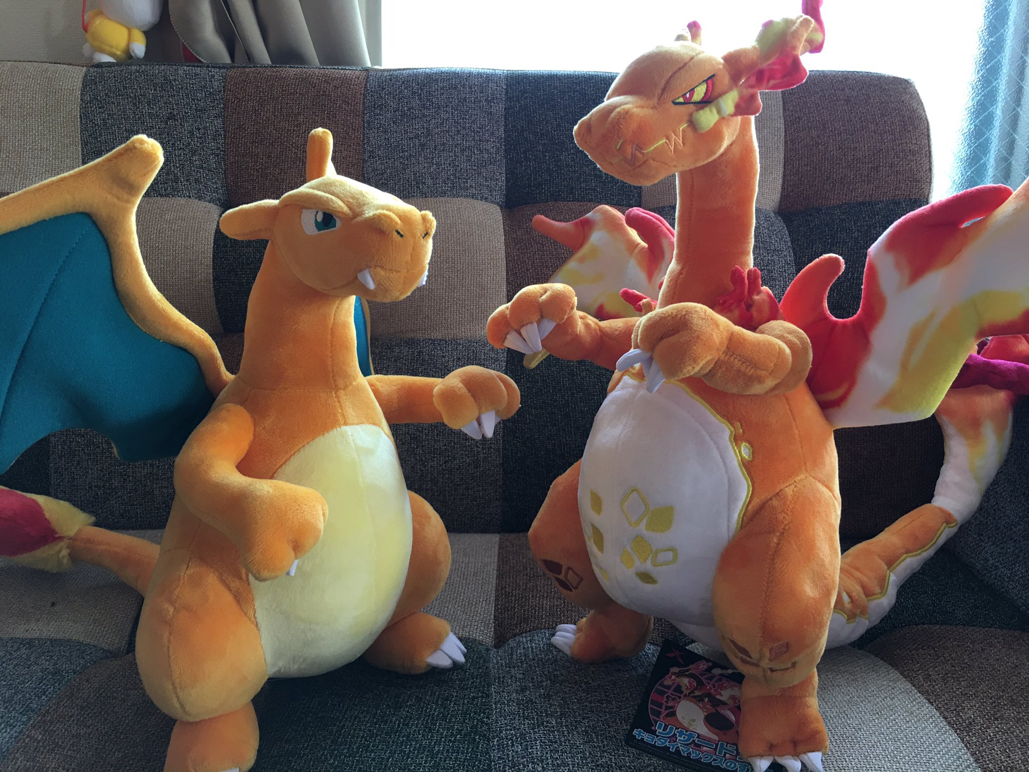 新品タグ付き】リザードンキョダイマックスのすがた ぬいぐるみ