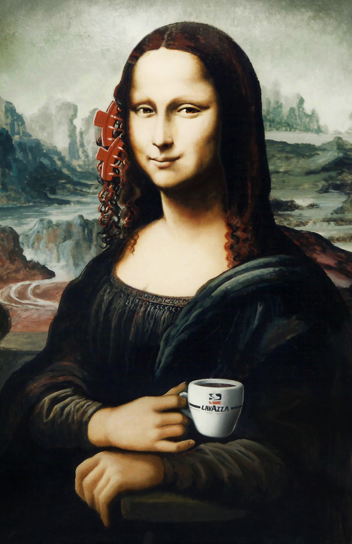 Mona Lisa sign. 4 ft. enamel paint on aluminium sheet, for a