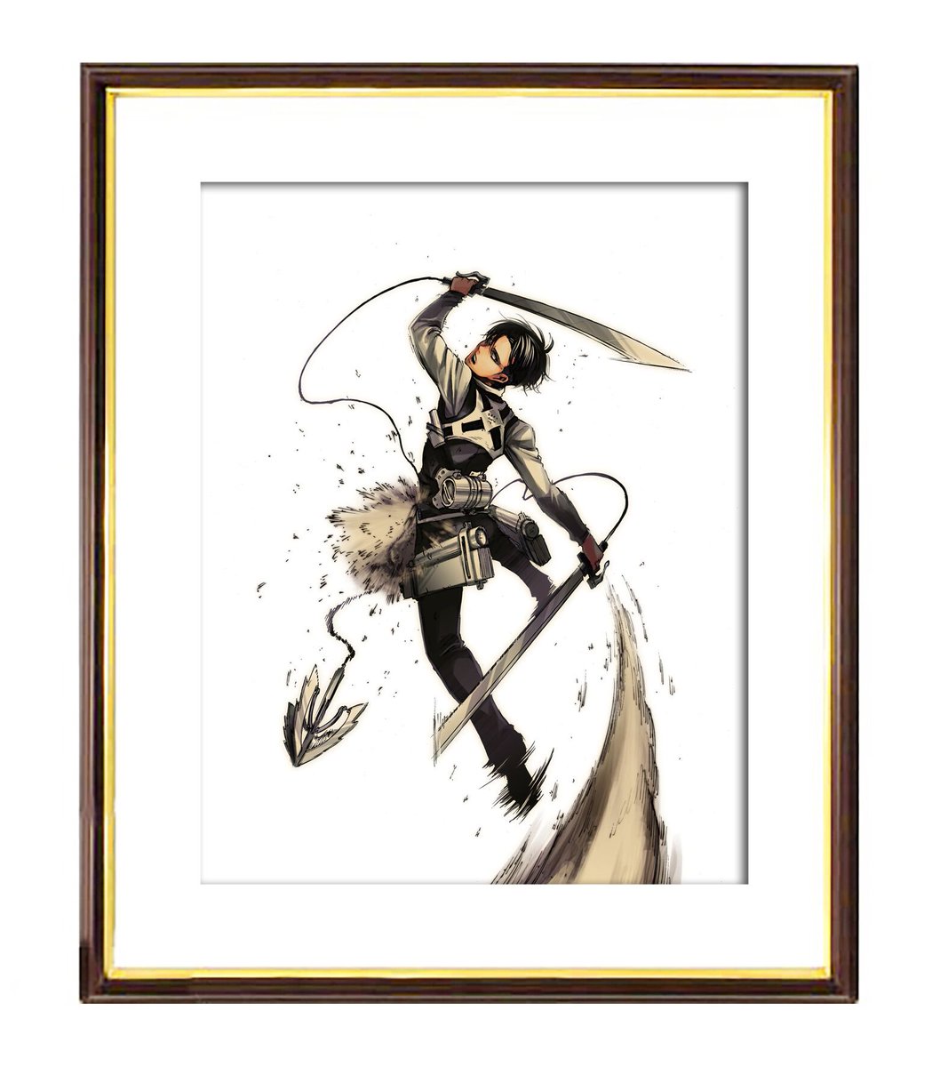 進撃の巨人 リヴァイ 額入りアート 複製原画 セブン限定 進撃の巨人