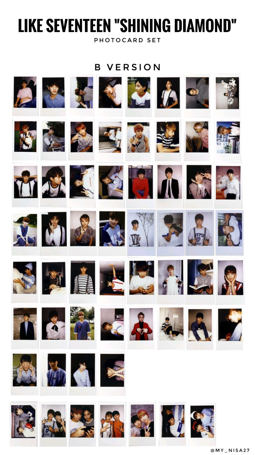 B□SEVENTEEN☆shining diamond Photo Card SEVENTEEN Collection on X: