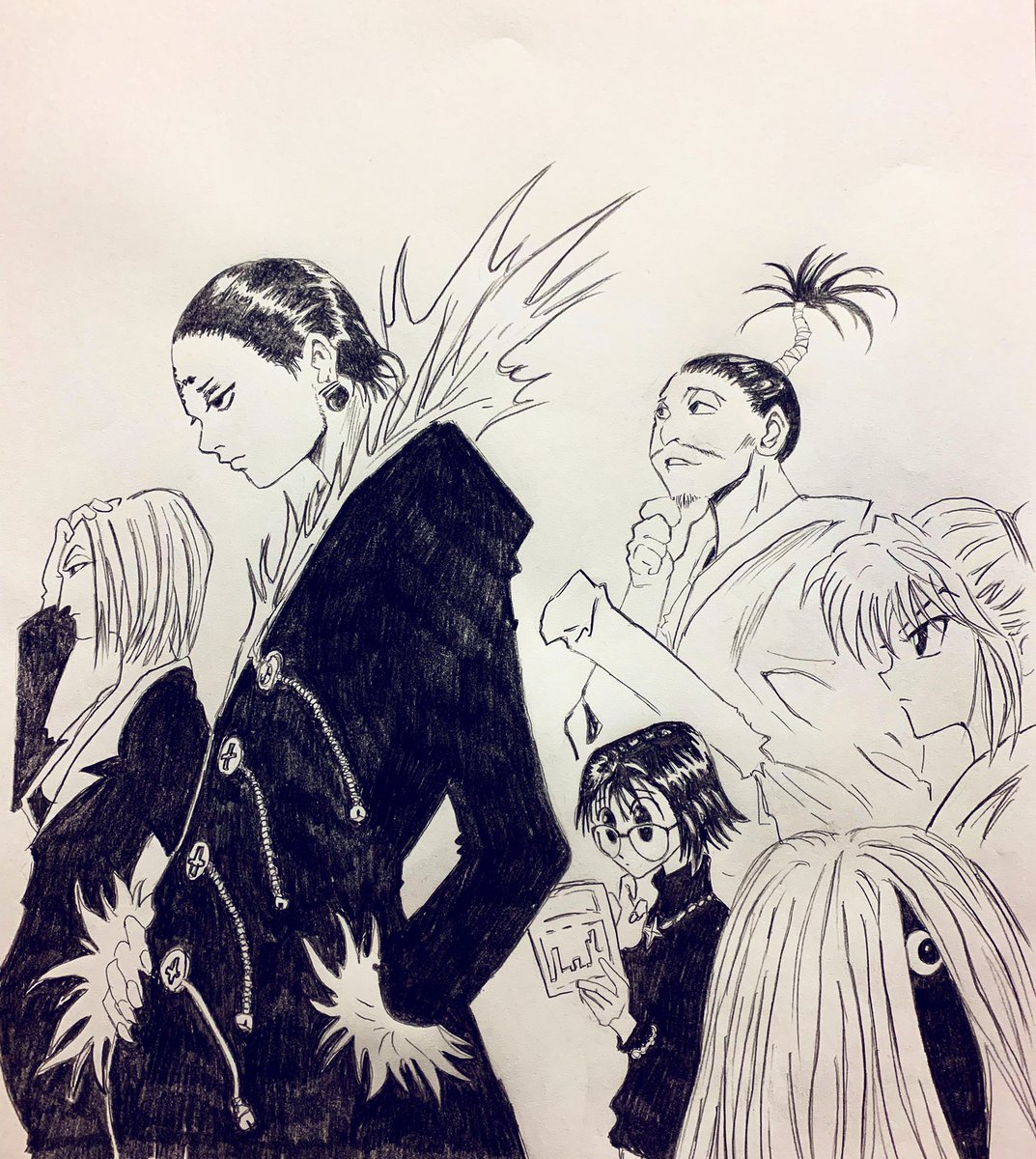 ハンターハンター 幻影旅団メンバー4人 直筆原画 ハンターハンター