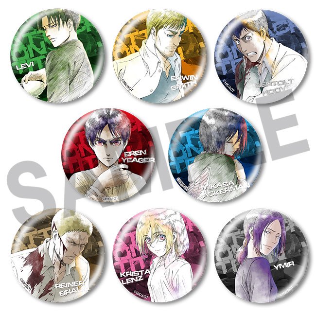 予約開始】 ＜浅野恭司 缶バッジコレクション 進撃の巨人 6種セット