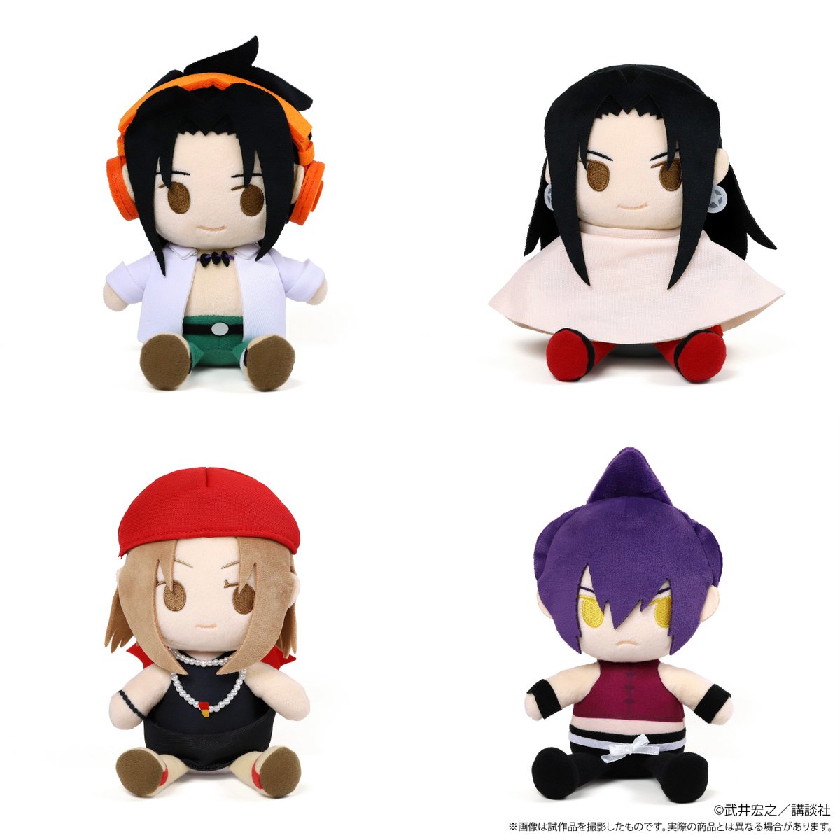 A more detailed look at the new Shaman King plushies that will be
