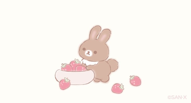 コリラックマの大好きないちごを発見🍓✨ #コリラックマとうさぎティー