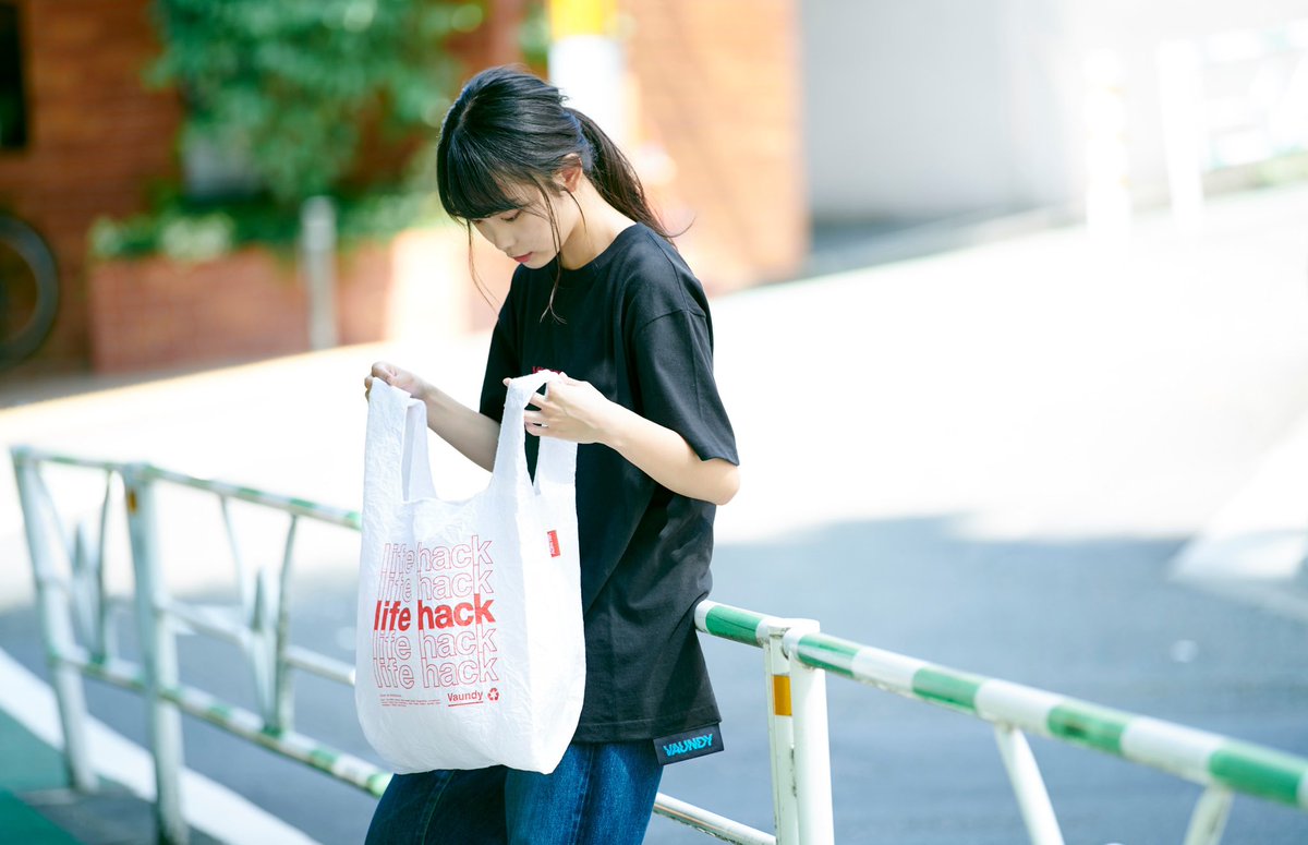 Eco Bag・Life hack ◯life hackのジャケット ビニール袋のデザインが