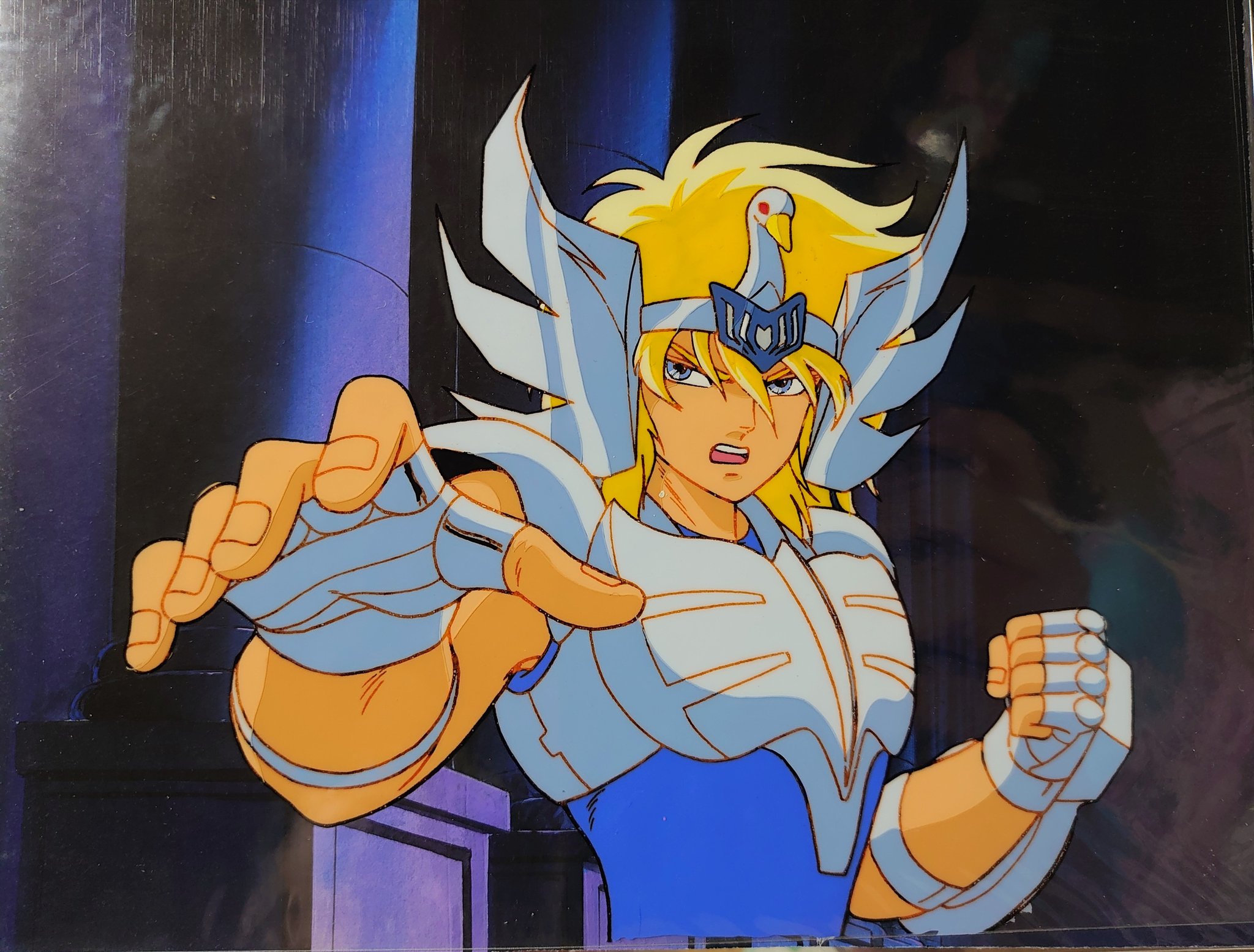 聖闘士星矢 アニメ セル画 キグナス氷河 80年代 聖闘士星矢 氷河のセル画