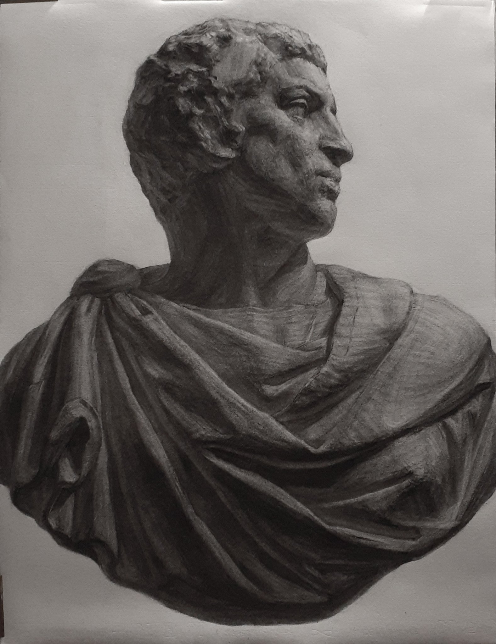 石膏像 ブルータス デッサン