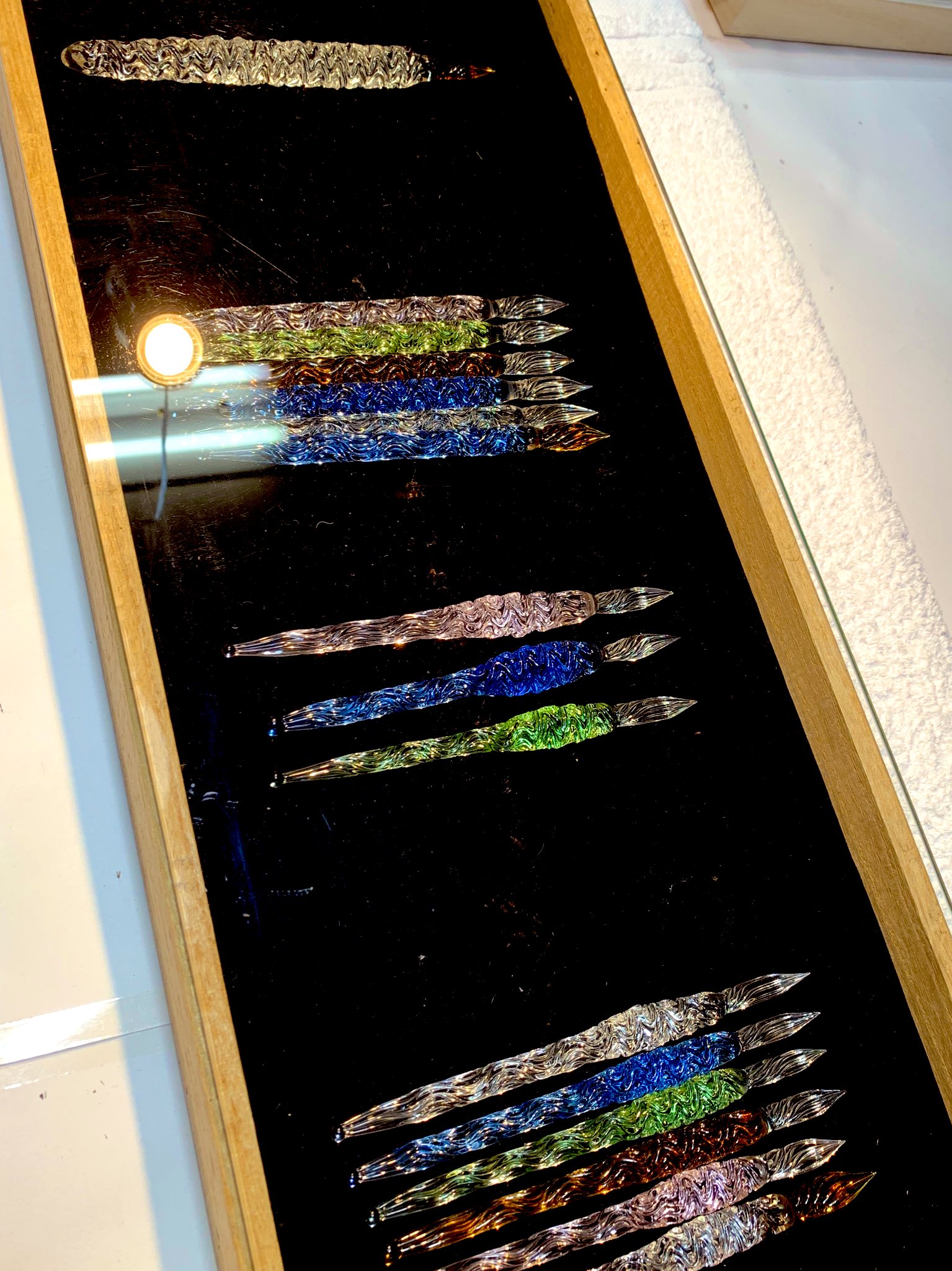 菅清風 硬質ガラスペン雅 せせらぎ ブルー インク付き