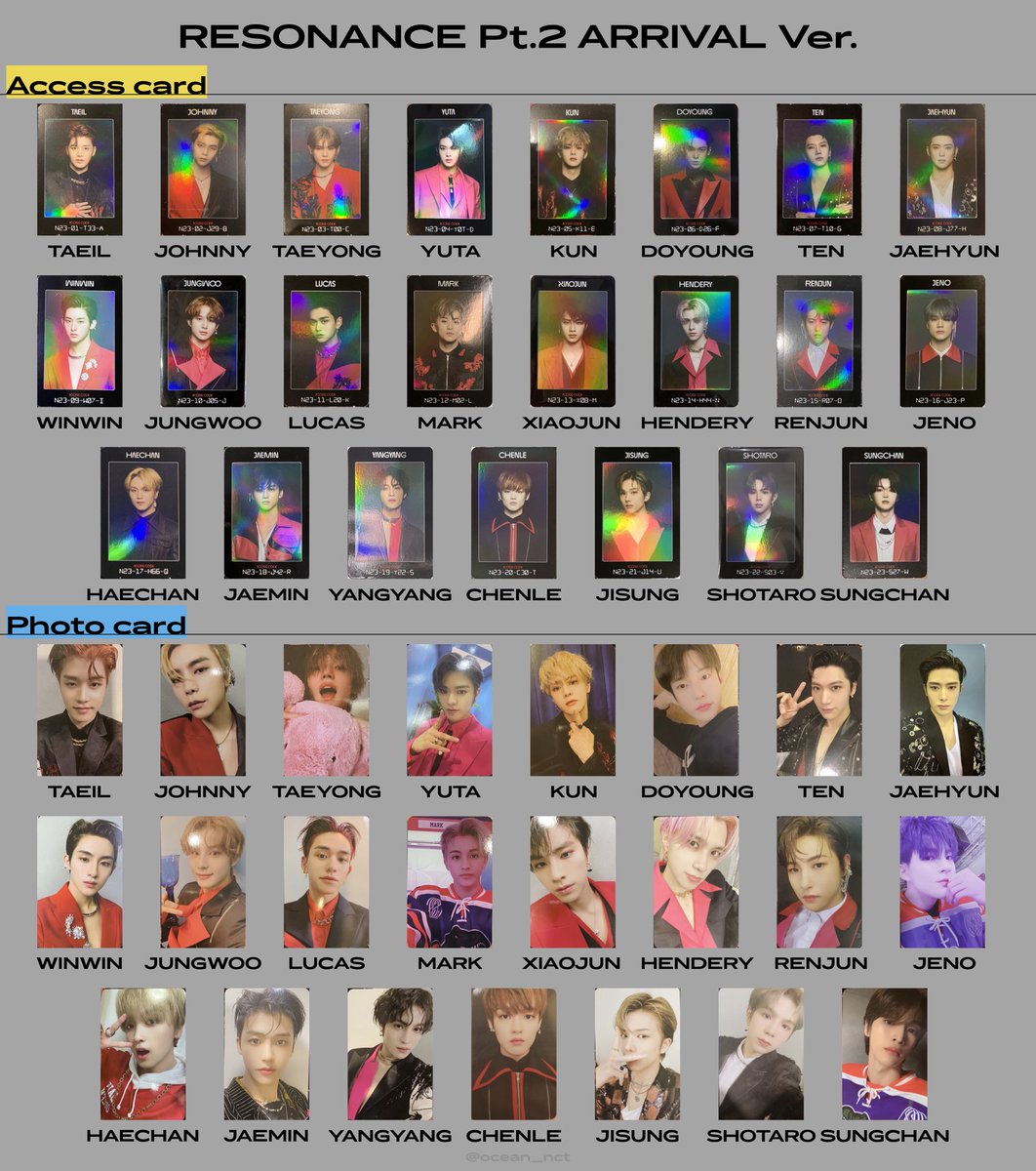 NCT RESONANCE キノ トレカ ヘチャン 公式 NCT RESONANCE キノ トレカ