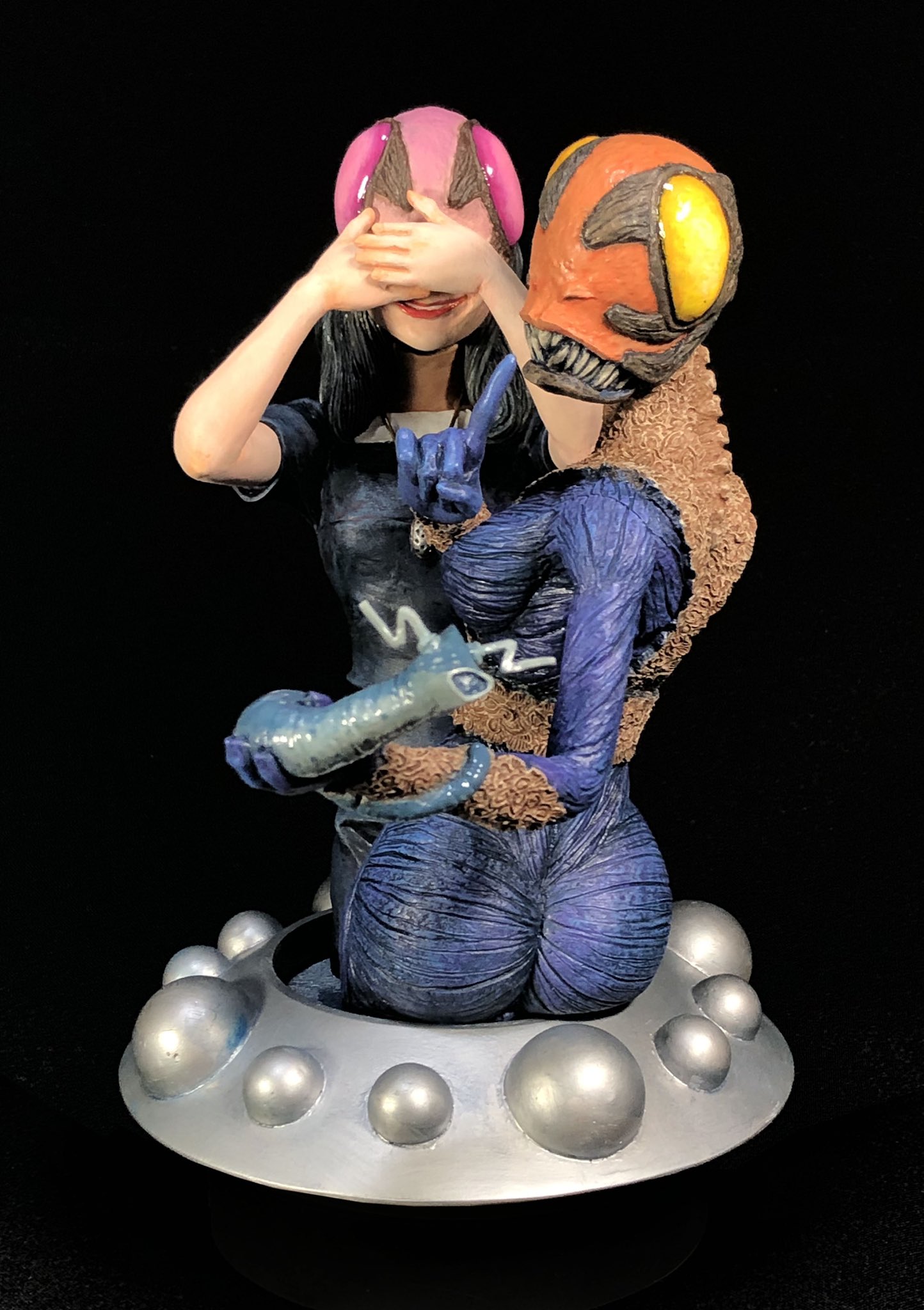 ベアモデルピット星人ピンク成形色メーカー塗装2体セット