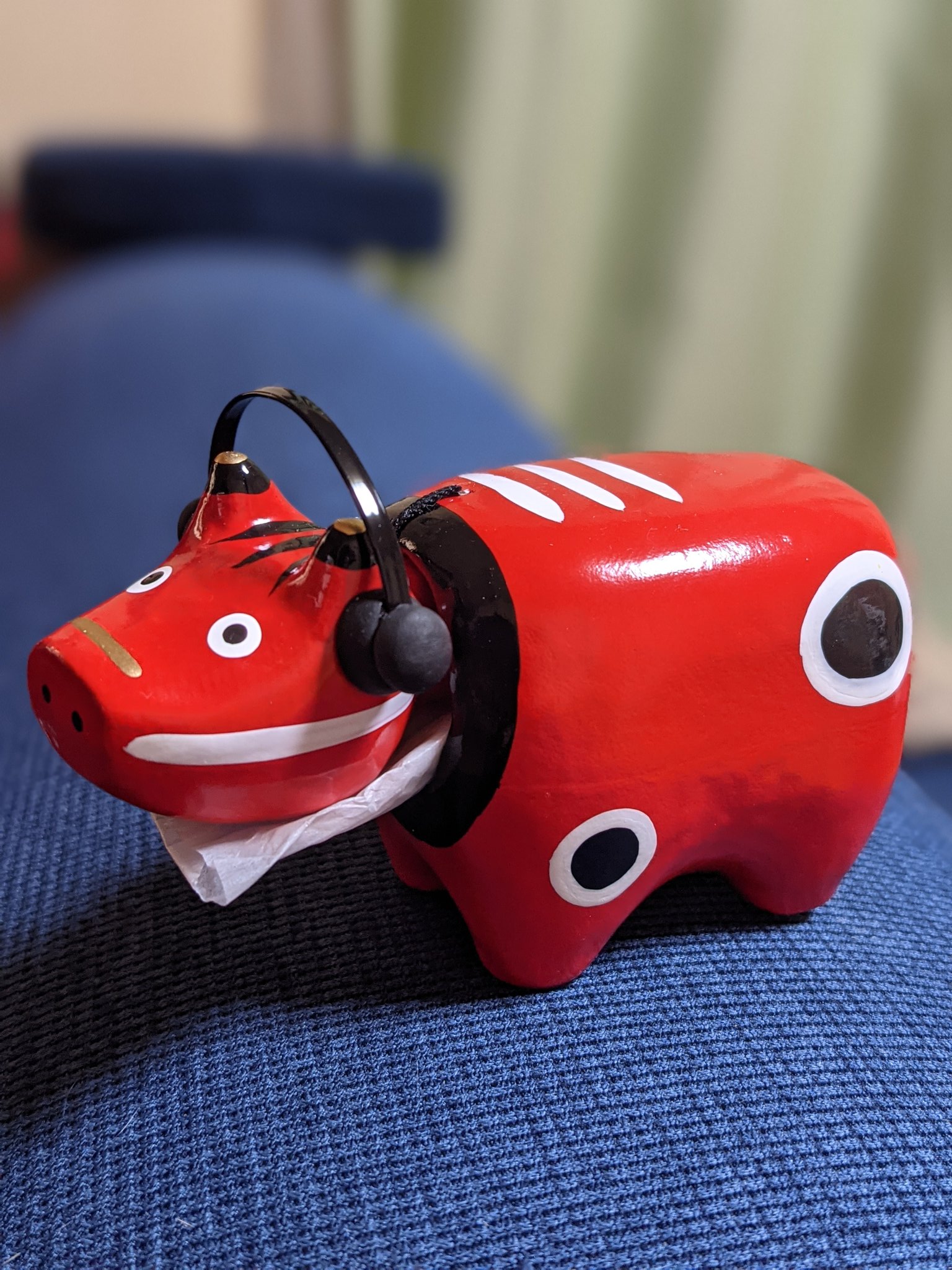 野沢民芸 ヘッドフォン 赤べこ 2号 【公式通販】