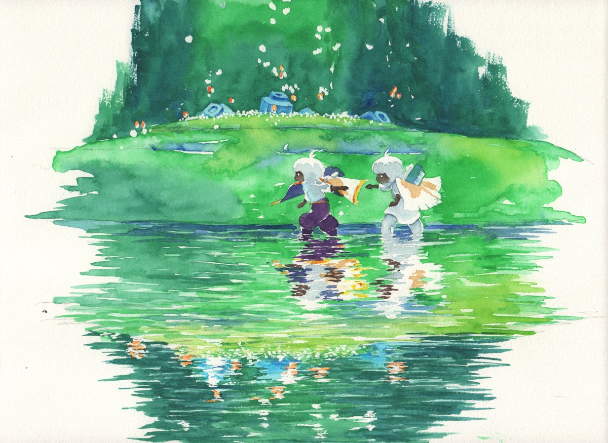 潘麗星さん作の水彩画 潘麗星さん作の水彩画 潘麗星さん作の水彩画 Eng