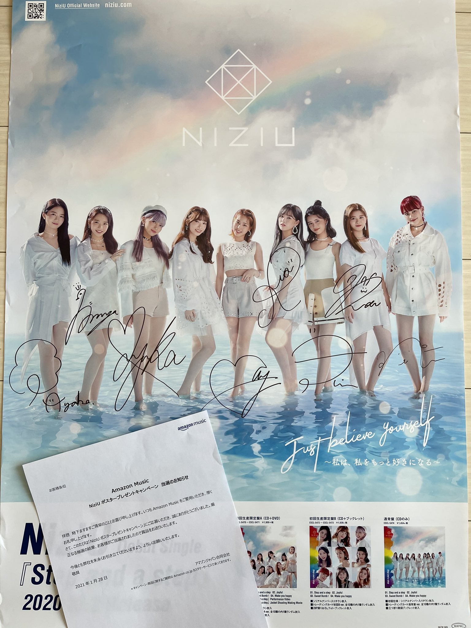 NiziU 台湾 全員直筆サイン入り ポスター NiziU 台湾 全員直筆サイン