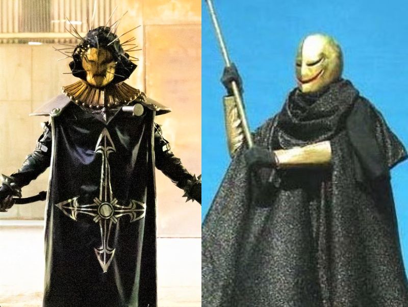 黒十字軍仮面怪人シリーズ ミニソフビ 三日月仮面 タイヤ仮面 三ケ月