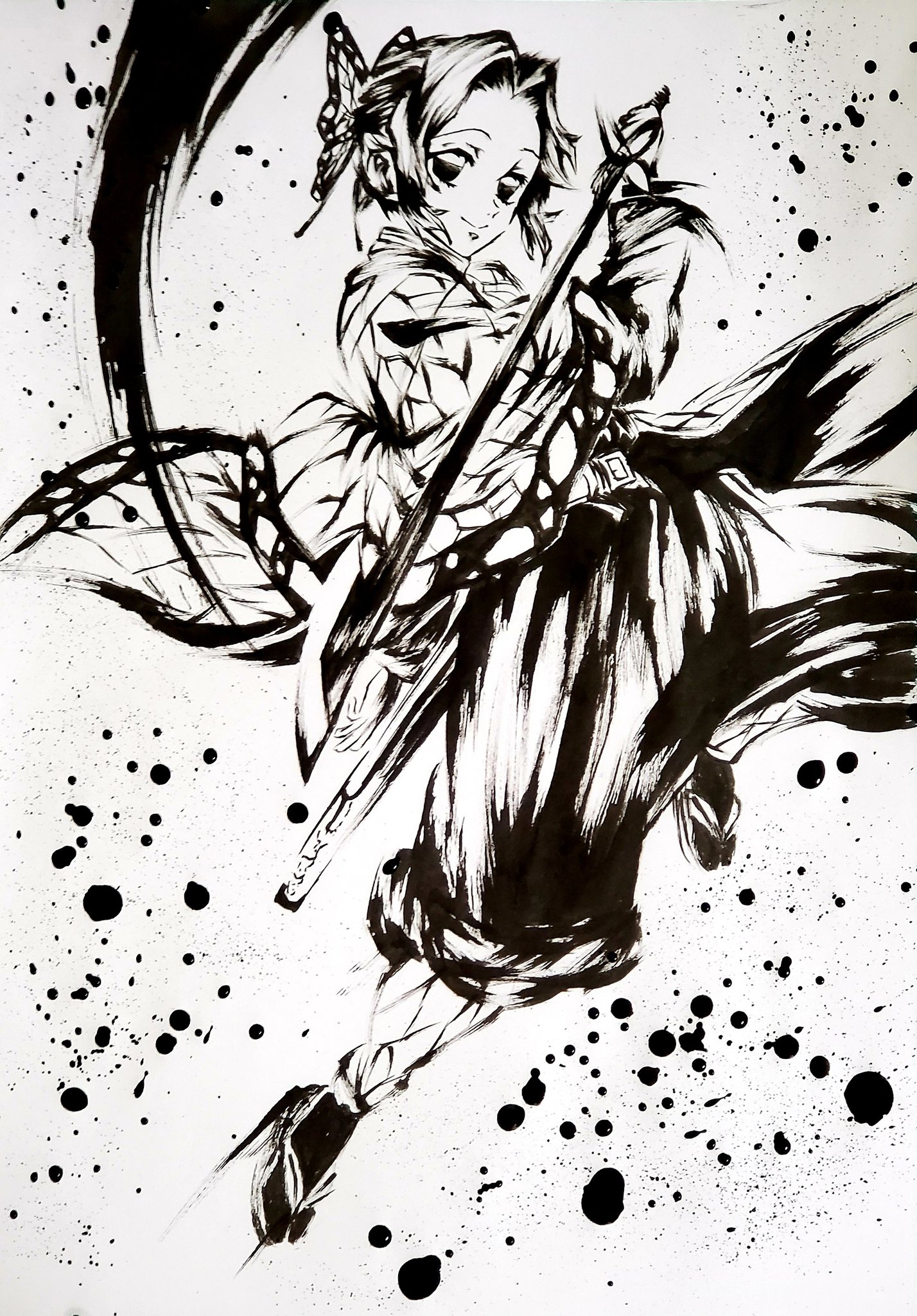 鬼滅の刃 墨絵コレクション「胡蝶しのぶ」