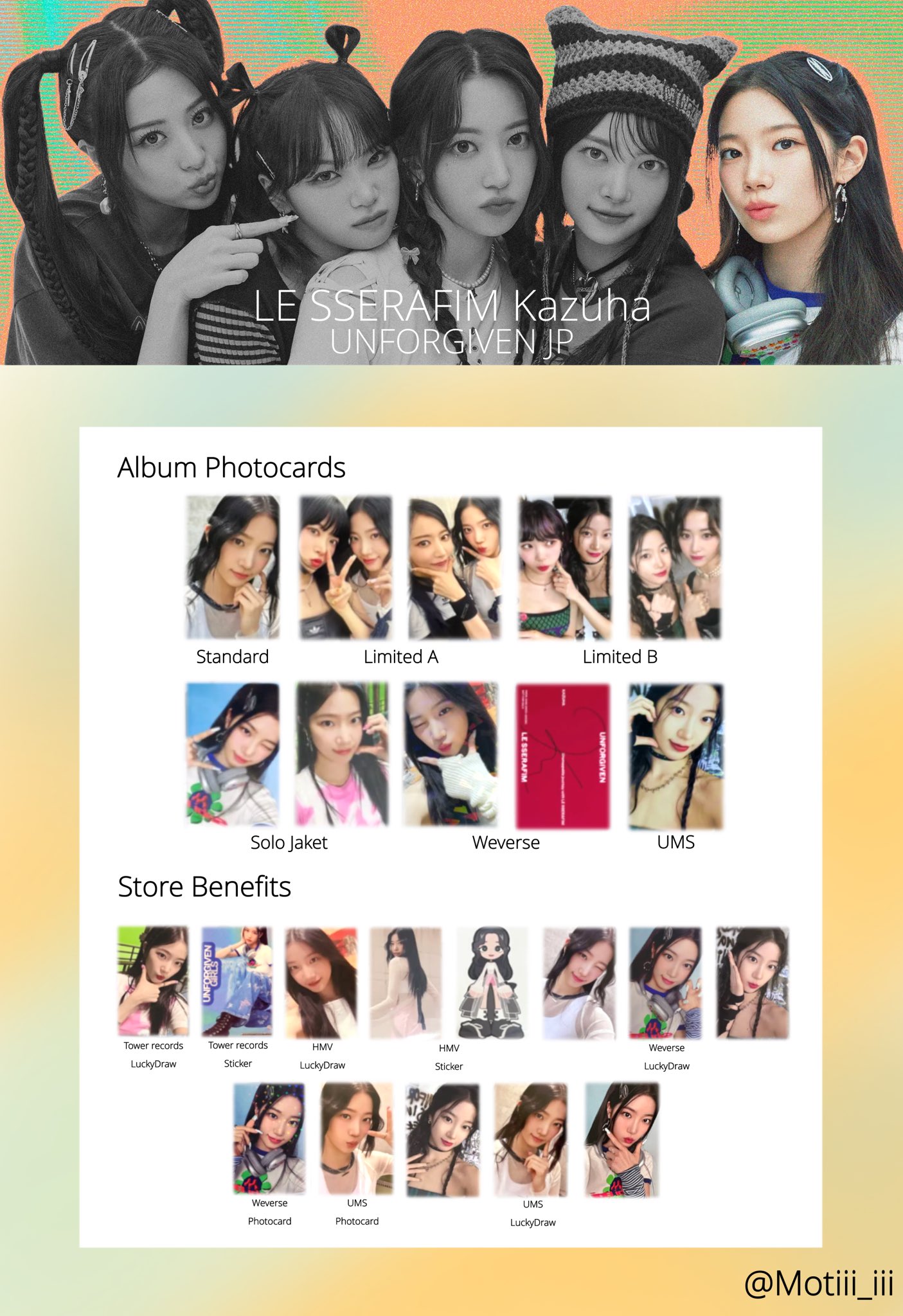 LE SSERAFIM カズハ トレカ オフイベ特典 LE SSERAFIM カズハ オフイベ