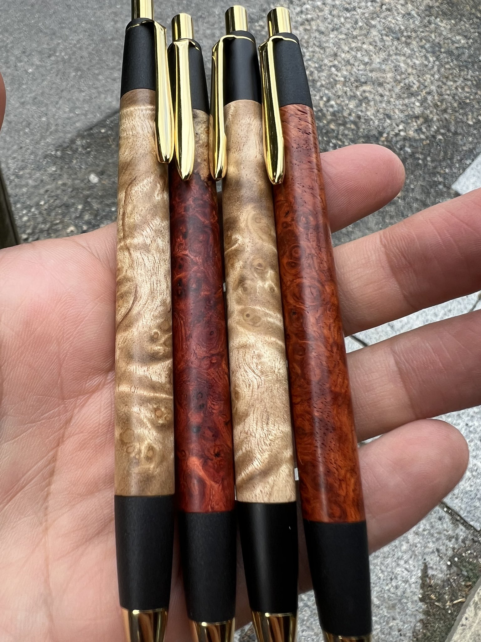 野原工芸 特上花梨瘤杢 スリムボールペン