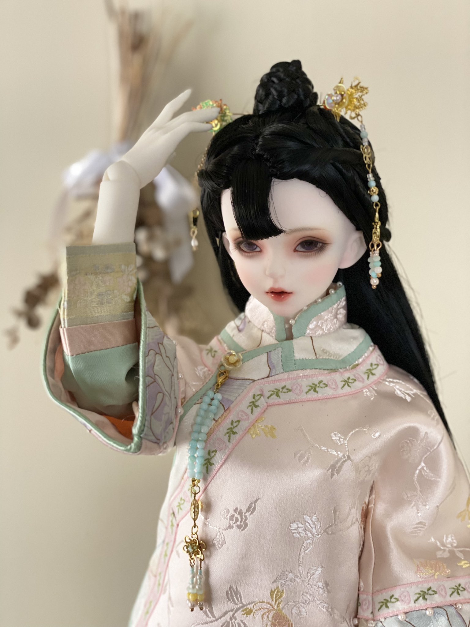 1/3ドール/OF：中華風衣装 I-24-10-06-2124-TO-ZI ドール服 6点セット