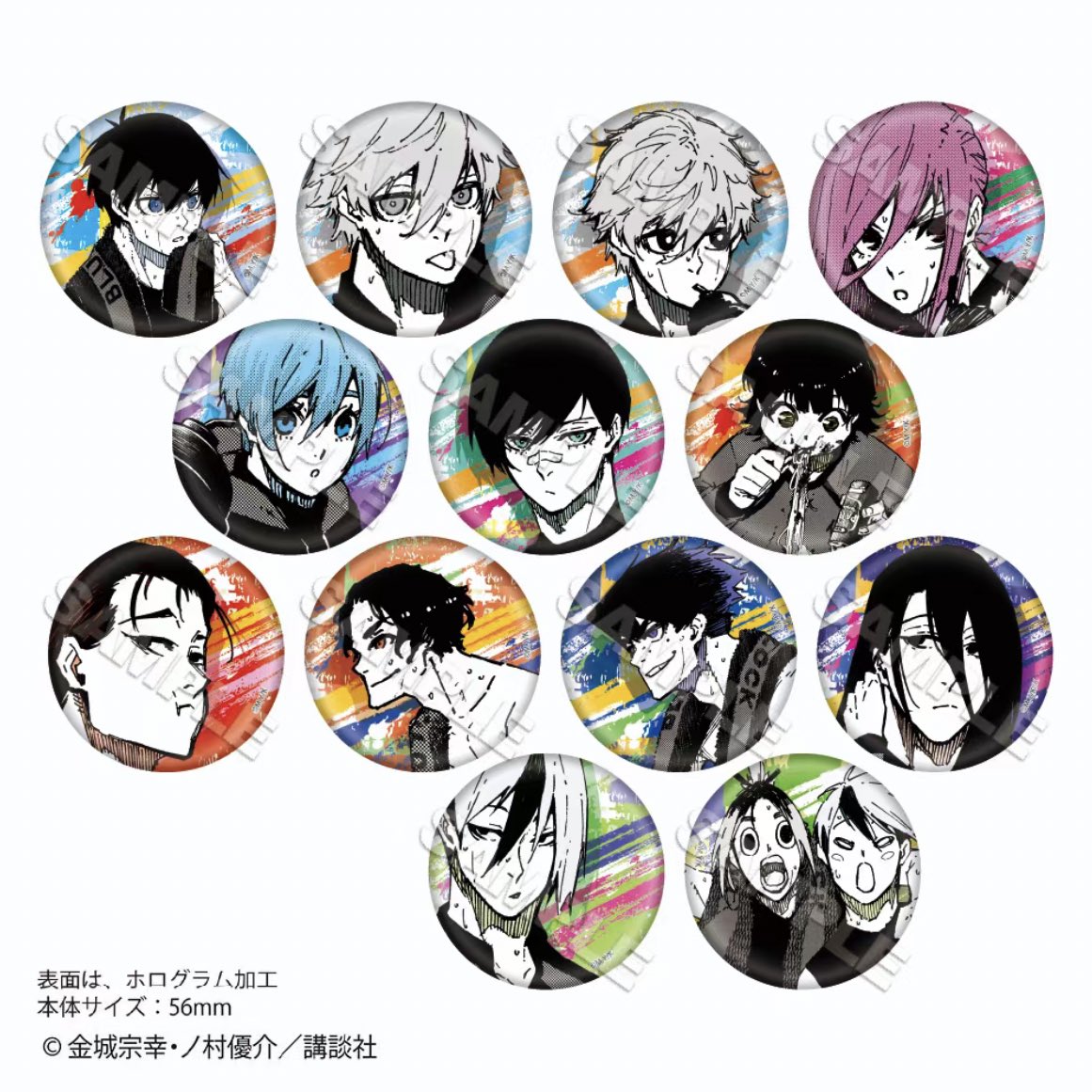 ブルーロックホログラムツリビレメタル私服缶バッジ中国再販