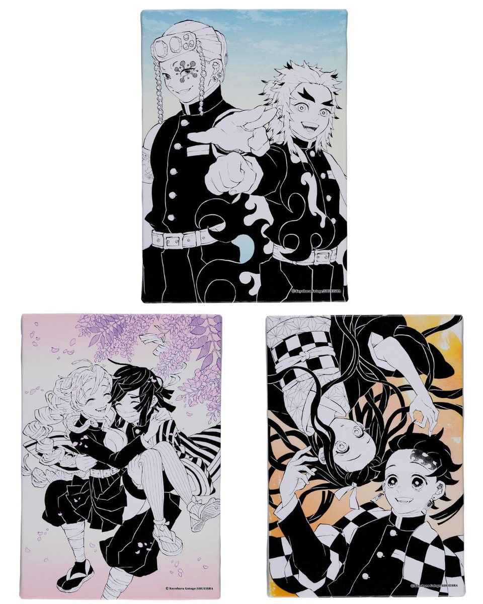 鬼滅の刃 原画展 アートコースター 伊黒小芭内 甘露寺蜜璃 おばみつ