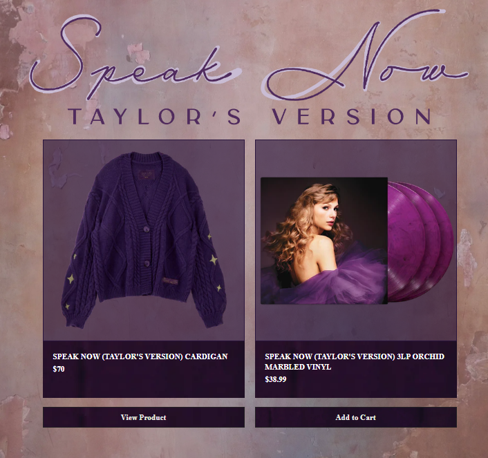 SPEAK NOW CARDIGAN! Taylor Swift カーディガン Speak Now