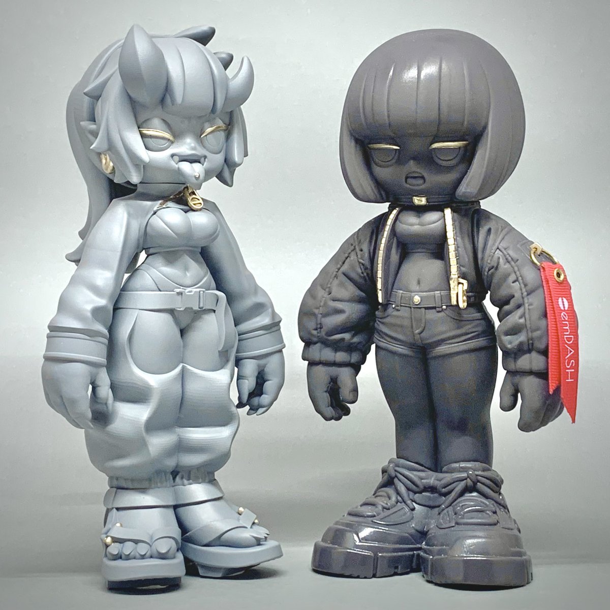 emDASH 天邪鬼 AMANOJAKI 1st color ソフビ izumo 天邪鬼」 金型が完成