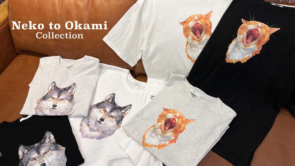 Eve はらぺこ商店 harapeco オオカミプリントTシャツ ホワイト 2025年