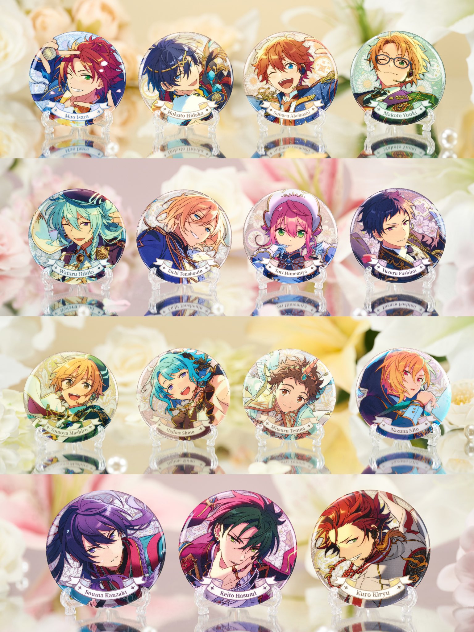 衣更真緒 花の契約 缶バッジ 中国缶 あんスタ 衣更真緒 花