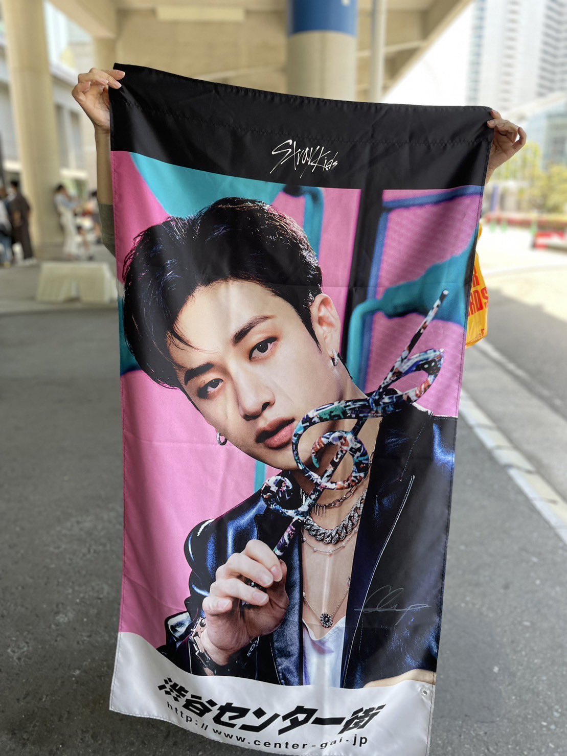 StrayKids スキズ Changbin チャンビン サイン入り フラッグ Stray