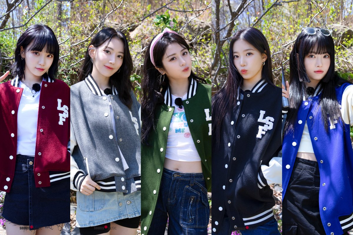 le sserafim in varsity jackets 💙