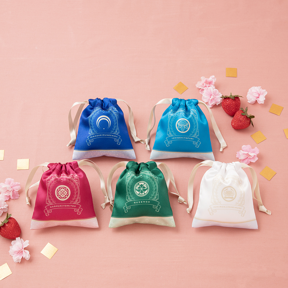 🌸グッズ紹介🌸 🍓ミニサテン巾着（全5種）🍓 手触りの良いサテン生地