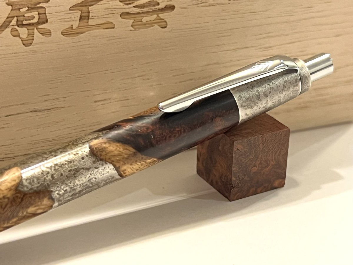 購入品紹介⑥こちらでラストです！ 侘寂花梨瘤源平斑紋純銀色シャープ